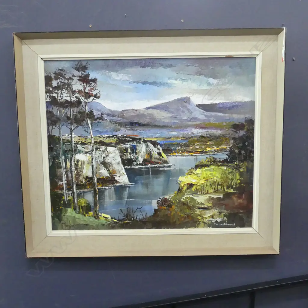 (24646) FLORENCE M. LUXFORD 'RANGITIKEI RIVER' OIL ON BOARD 495x595mm Image 1++