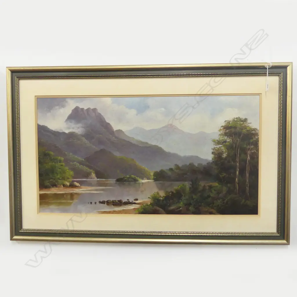 OIL  SOUTH ISLAND RIVER SCENE UNSIGNED  L950  H600MM Image 1++