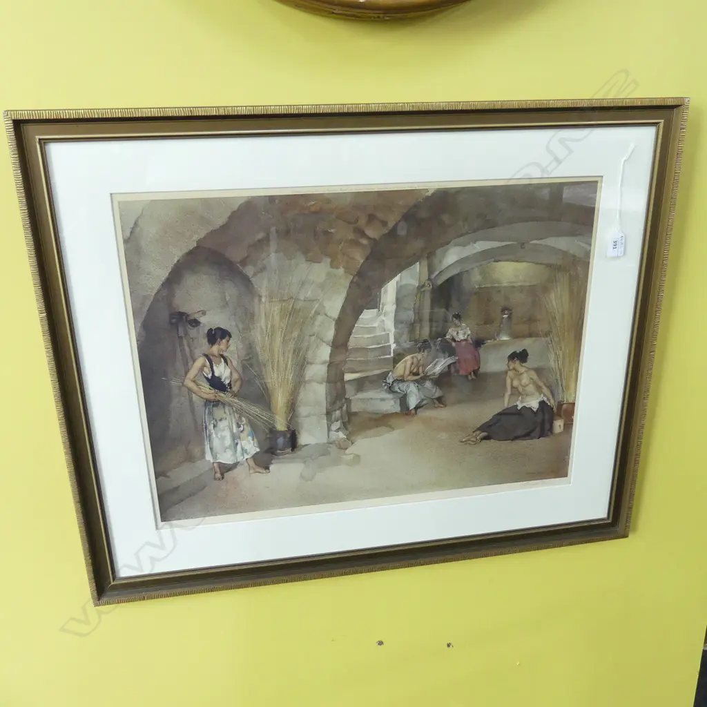 WILLIAM RUSSELL FLINT -  1957 PRINT - SIGNED IN PENCIL 620 X 465MM Image 1++