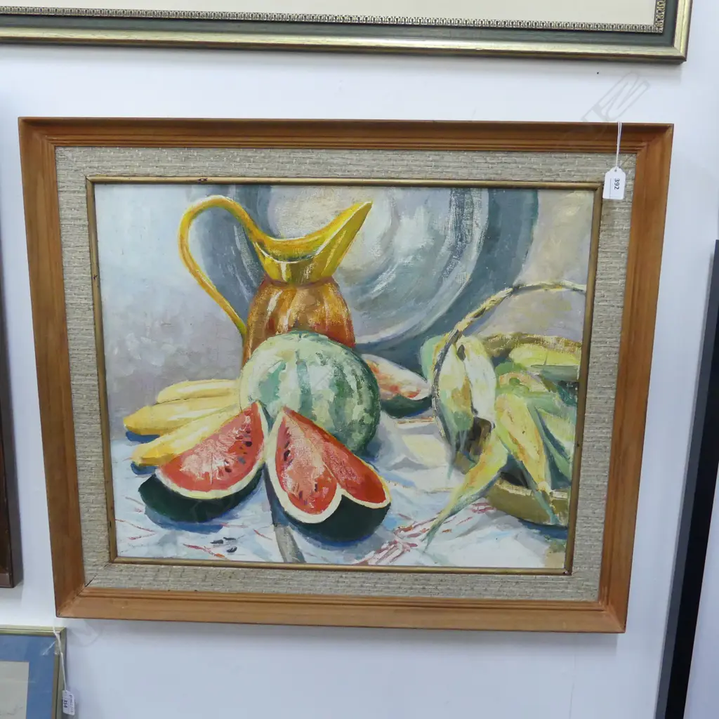 V M MILES OIL ON BOARD STILL LIFE signed 500 x 605mm Image 1++