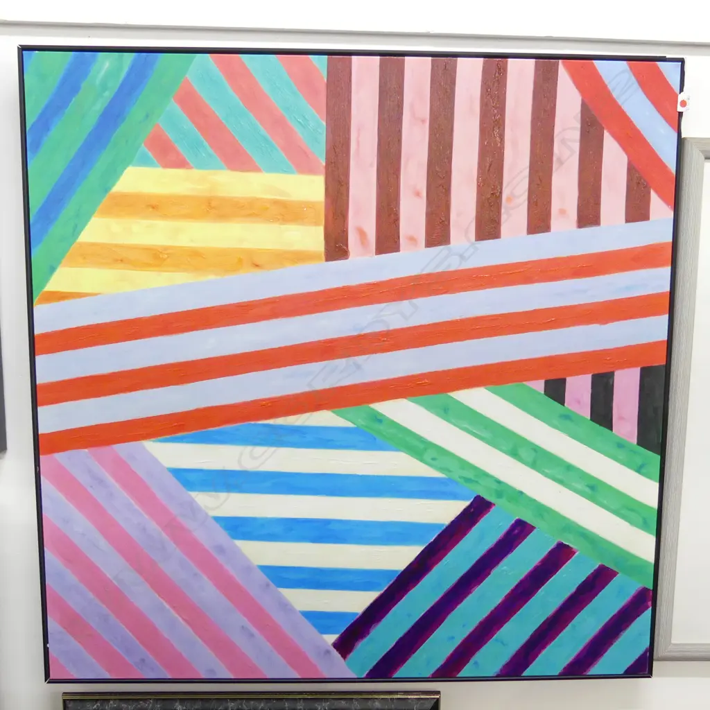 LG MODERN STRIPED ARTWORK 1185x1185mm - FRAME FAULTED Image 1++