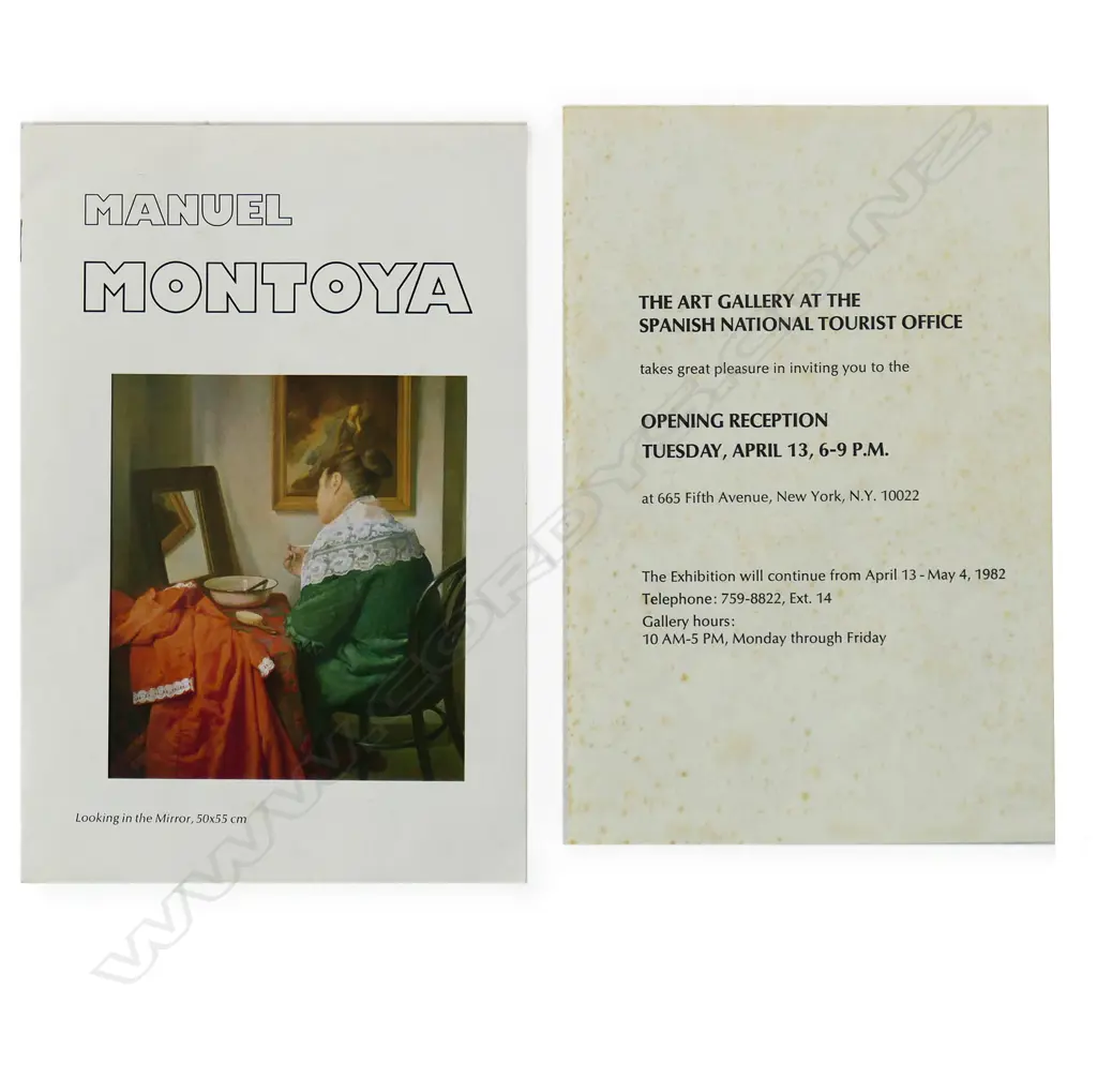 MANUEL MONTOYA, LANDSCAPE, OIL ON BOARD, 640 x 840mm + EXHIB BROCHURE Image 1++