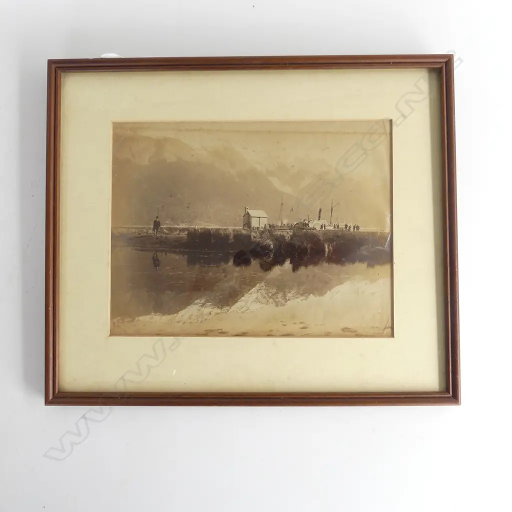 EARLY LAKE WAKATIPU PHOTOGRAPH BY WHEELER & SON IN FRAME L.31CM Image 1++