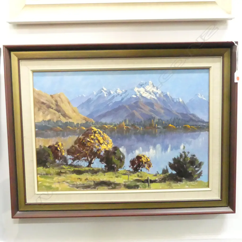 (24634) JOHN SPEEDY, LAKE HAYES CENTRAL OTAGO' OIL ON CANVAS 1978 400x580mm  Image 1++