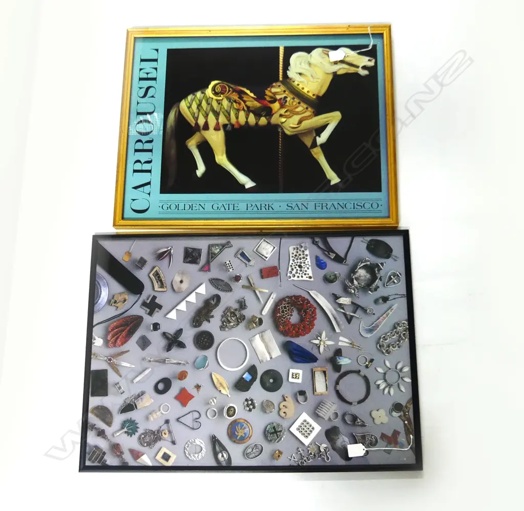 2 LG PRINTS; CONTEMPORARY JEWELLERY 670x470mm CARROUSEL SAN FRANCISCO 445x590mm Image 1++