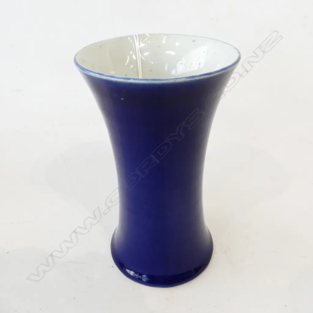 CHINESE BLUE MONOCHROME VASE H.165mm - NO MARKS Image 1++