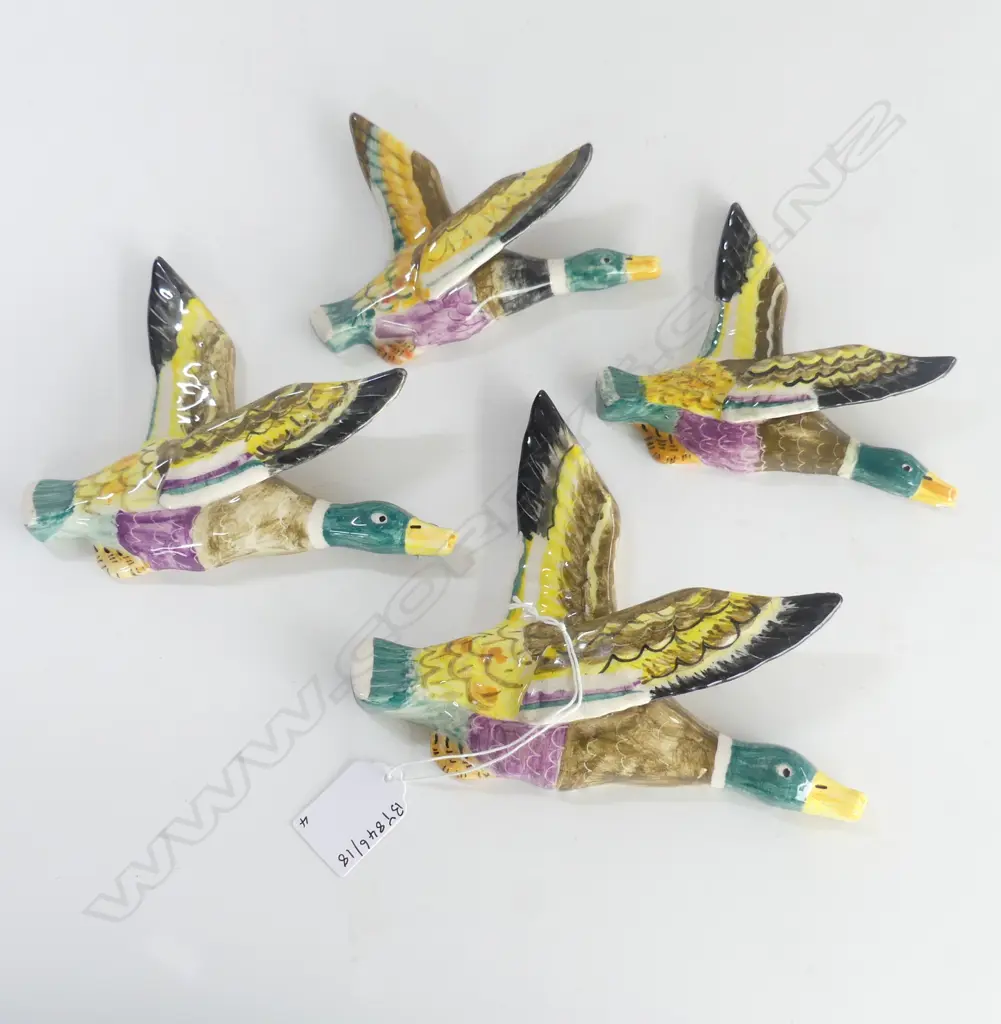 SET OF 4 CHINA WALL DUCKS LARGEST 170MM Image 1++