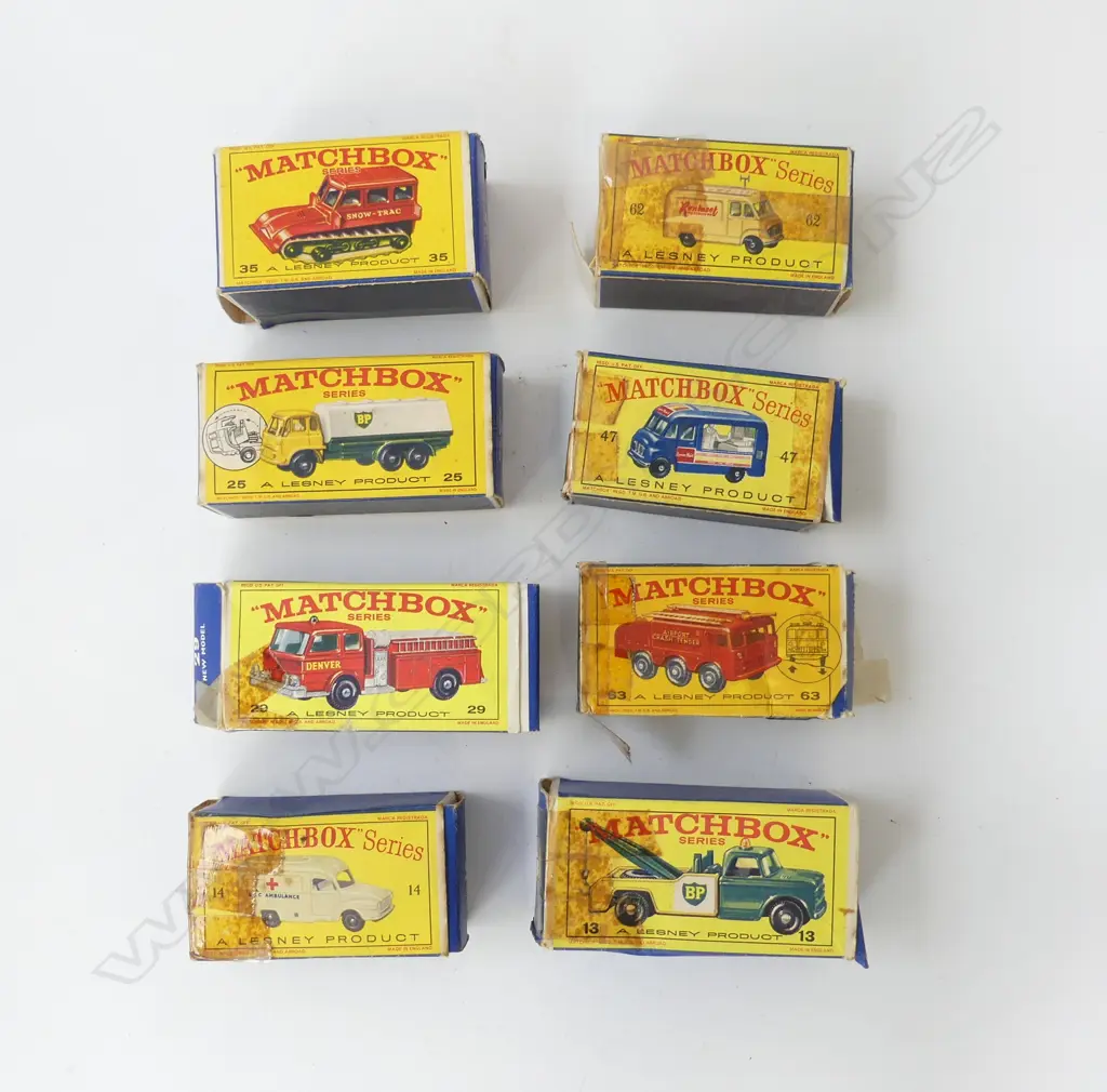 8 ASST. LESNEY MATCHBOX TRUCKS ETC Image 1++