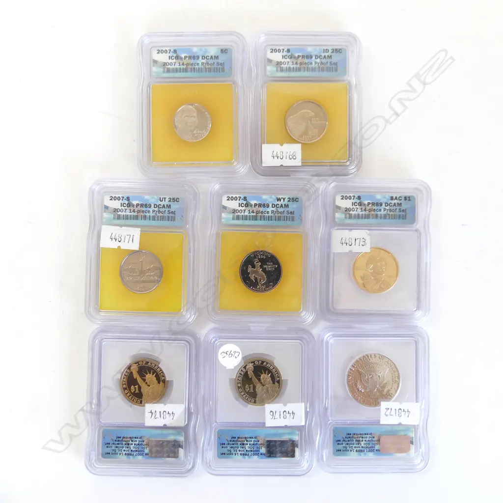 8 VARIOUS USA PROOF COINS Image 1++