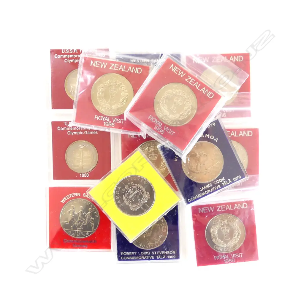 14 COMMEMORATIVE COINS, 5x SAMOA, 2x USSR, 6x '86 ROYAL VISIT, 1 OTHER Image 1++
