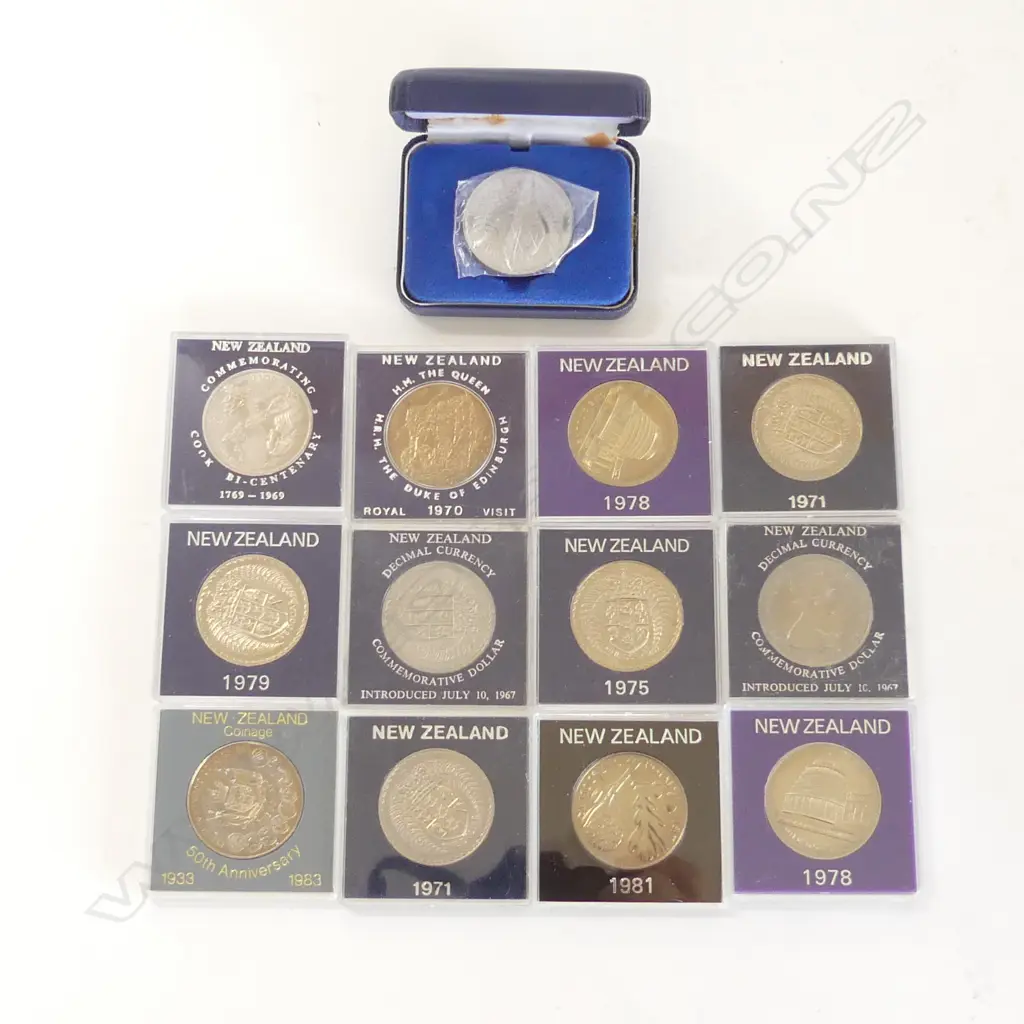 13 ASST. NZ COMMEMORATIVE COINS Image 1++