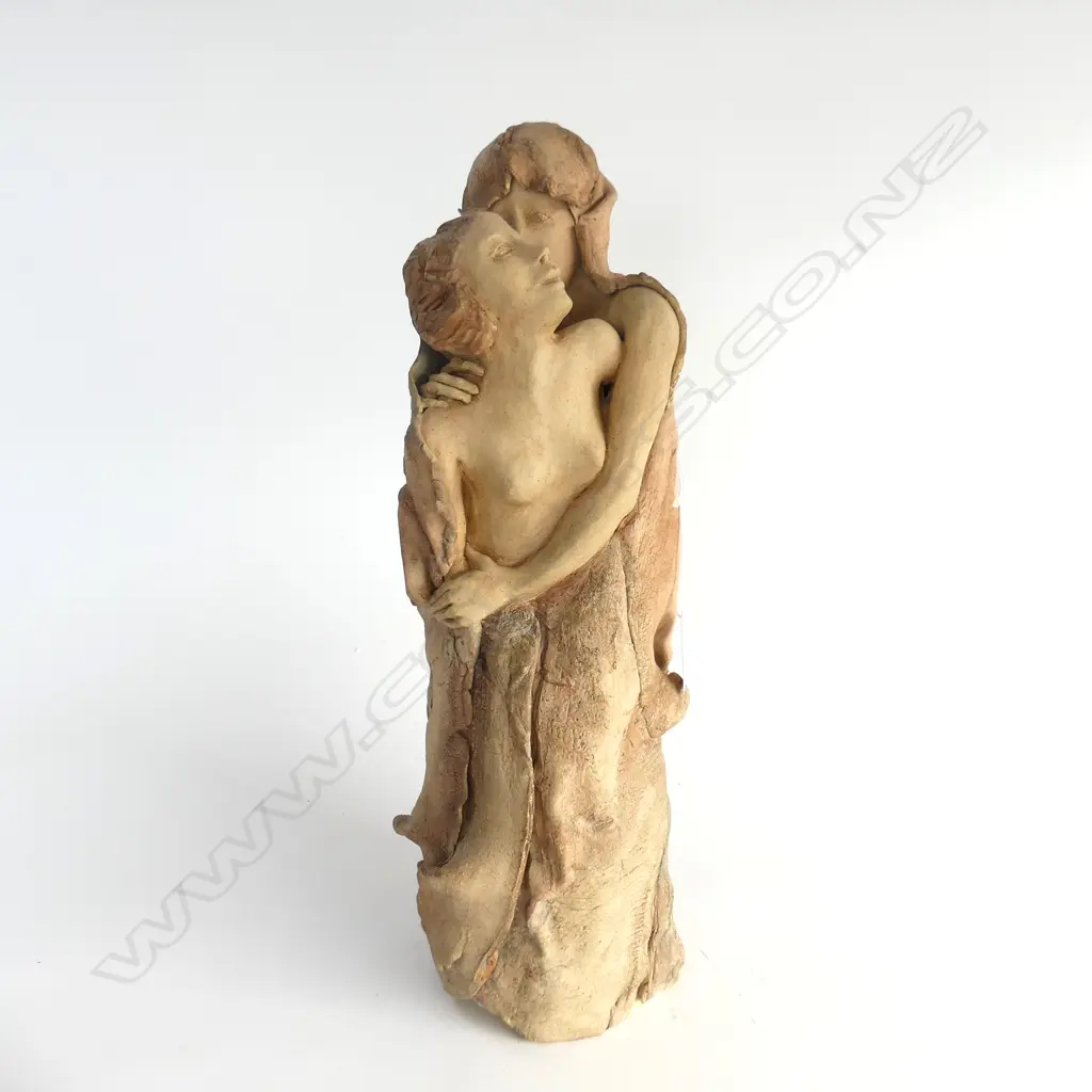 FRENCH POTTERY SCUPTURE 2 FIGURES  H390MM Image 1++