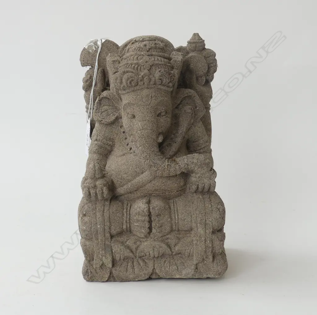 SANDSTONE GANESHA HINDU DEITY H230MM Image 1++