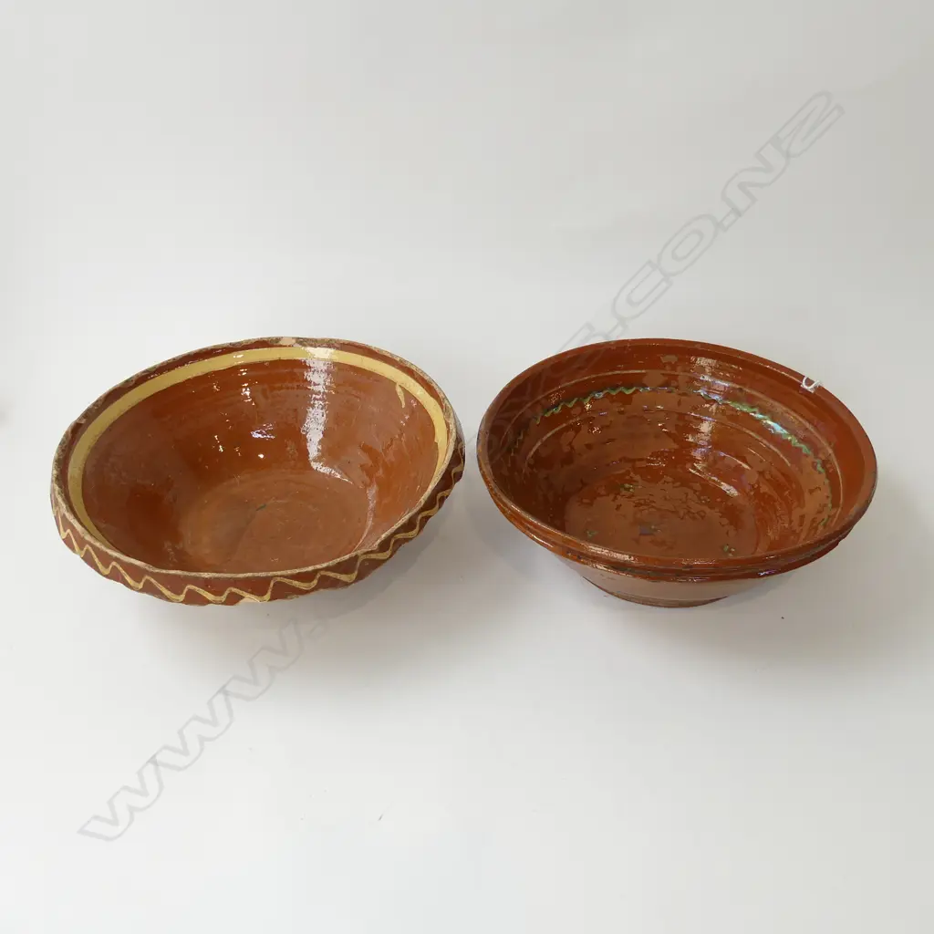2 VINTAGE FRENCH LARGE DOUGH DISHES DIA370MM Image 1++