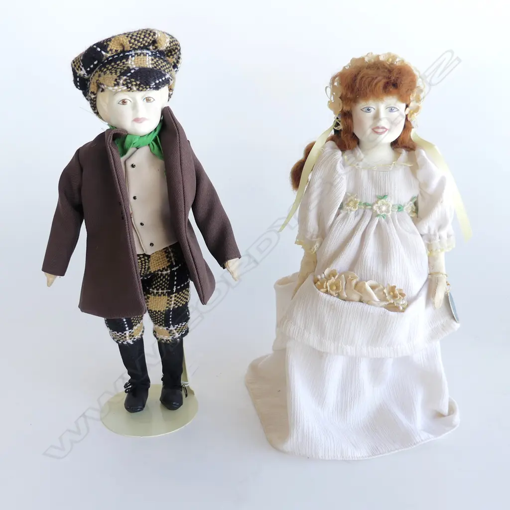 2 ROYAL DOULTON DOLLS; WEDNESDAYS BOYS, BRIDE H.280mm Image 1++