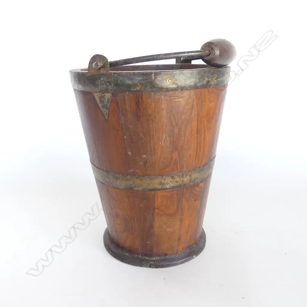 VINTAGE WOODEN BUCKET H.270mm Image 1++