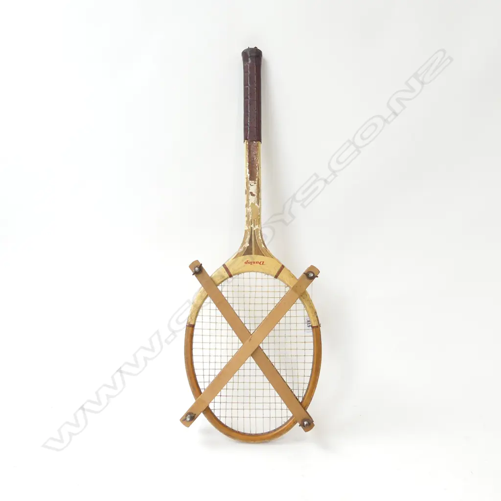 VINTAGE MAXPLY TENNIS RACKET w WOODEN PRESS Image 1++