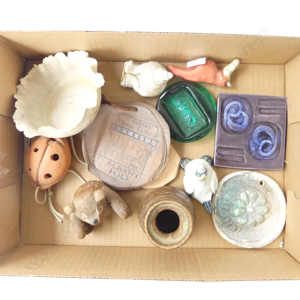 ASST. STUDIO POTTERY INCL. SML DAVID BROKENSHIRE DISH 110mm dia Image 1++