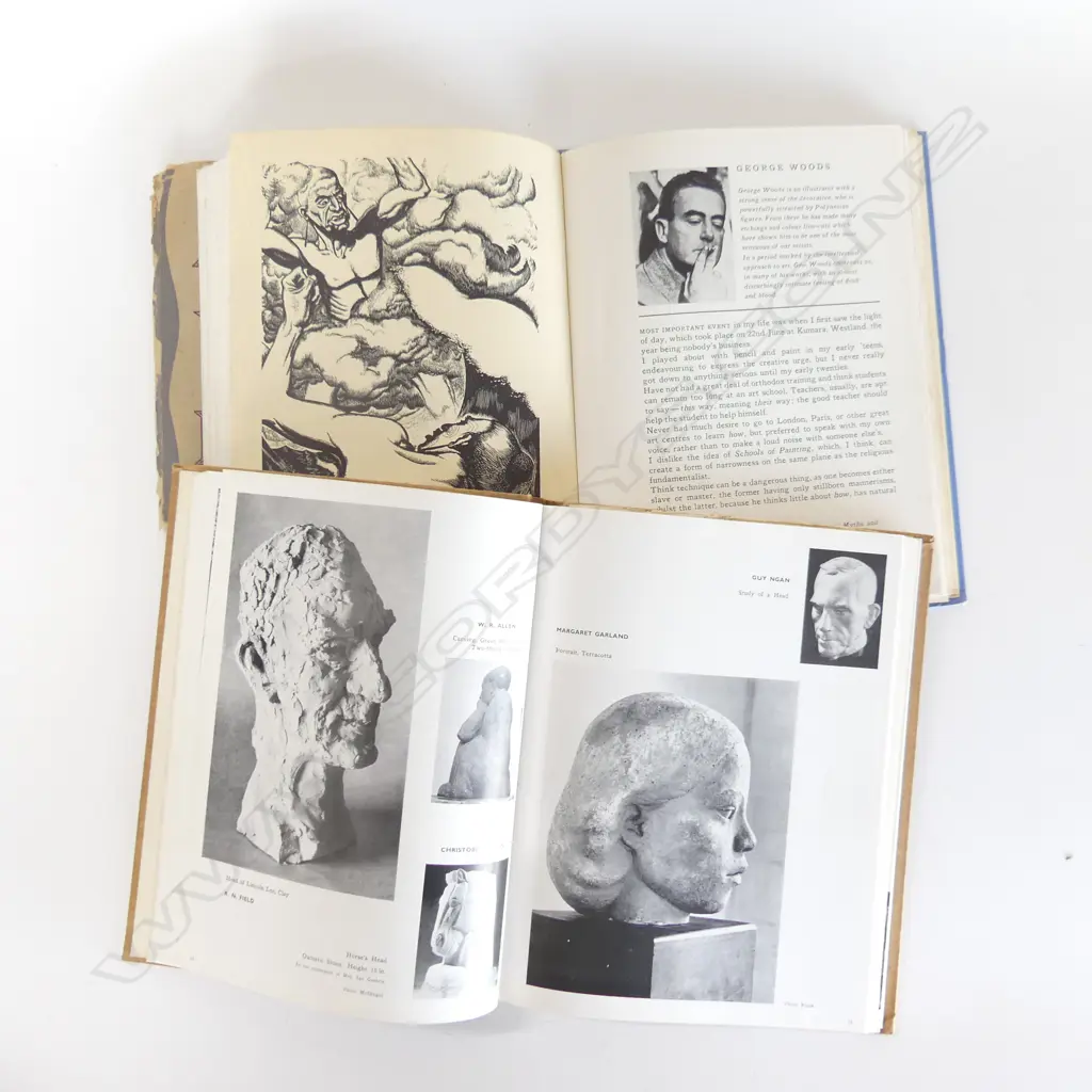 2 COPIES NZ 'ARTS YEAR BOOK', 1948 & 1950, (NZ paintings,drawing, houses & poetry) Image 1++