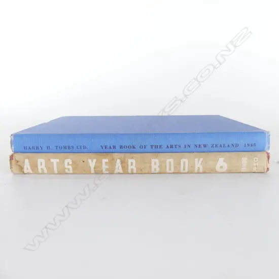 2 COPIES NZ 'ARTS YEAR BOOK', 1948 & 1950, (NZ paintings,drawing, houses & poetry)