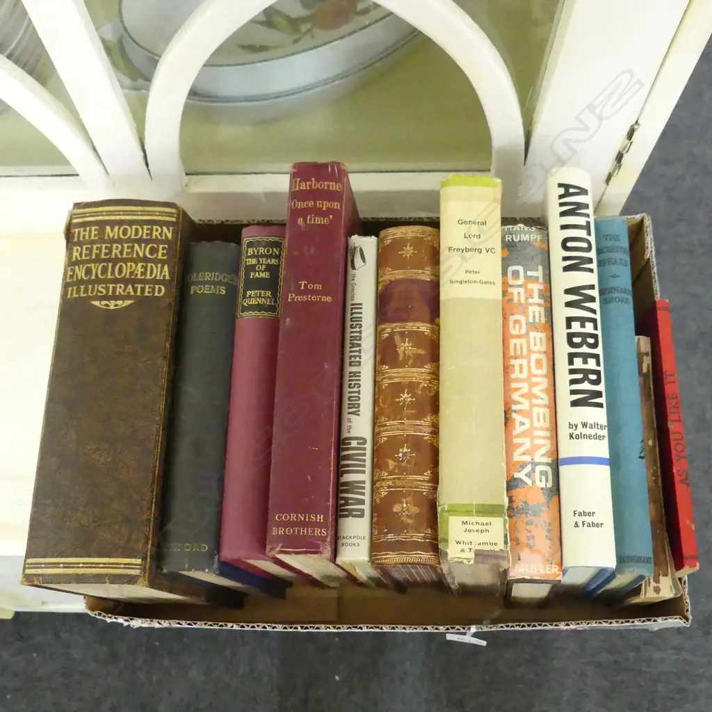 TWELVE OLD BOOKS – POEMS, BYRON, WAR, BOOK OF THE THIN RED LINE ETC Image 1++
