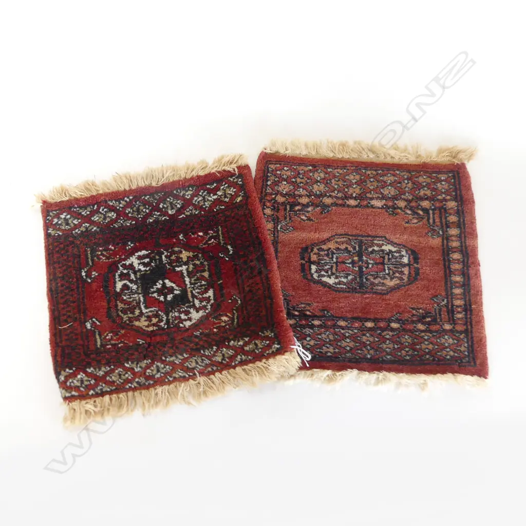 2 V.SMALL AFGHAN H/KNOTTED RUGS 320 X 285mm Image 1++