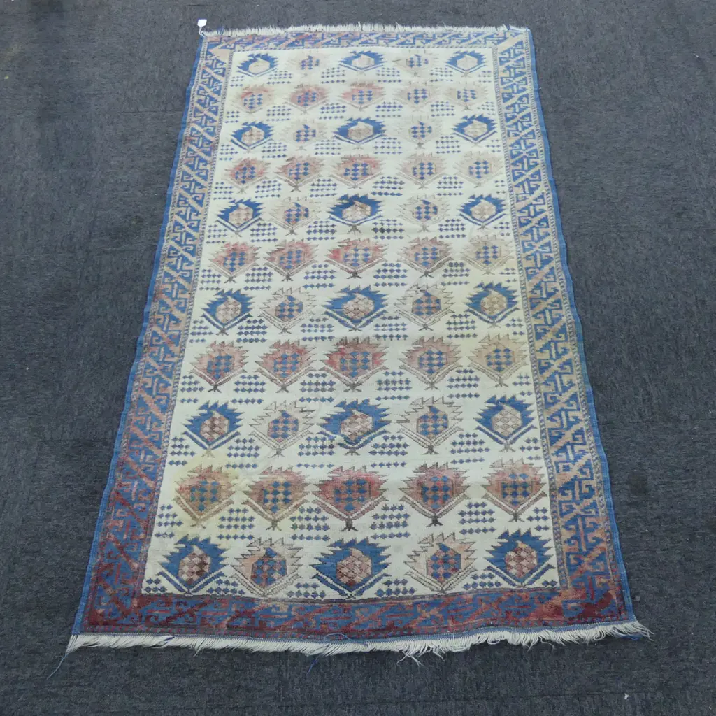 HAND KNOTTED ALL WOOL RUG 1750x980mm Image 1++
