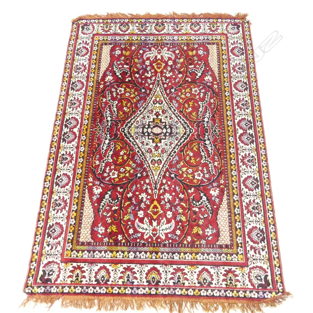 LGE RAYON MACHINE KNOTTED RUG / WALL HANGING 1700 X 1200mm Persian style Image 1++