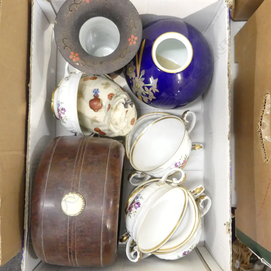 ASST. CHINA; ORIENTAL VASES, 8 COUPES, VINTAGE PHILLIPS RADIO ETC Image 1++