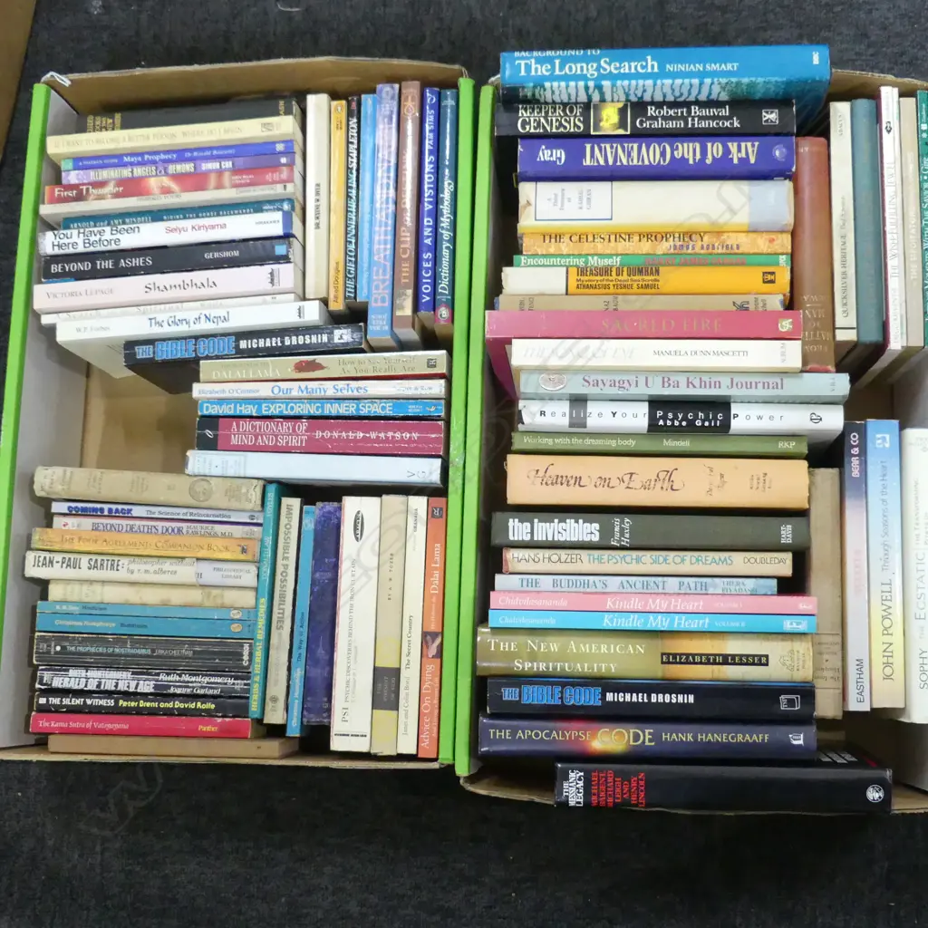 2 BOXES BOOKS; SUPERNATURAL INTEREST Image 1++