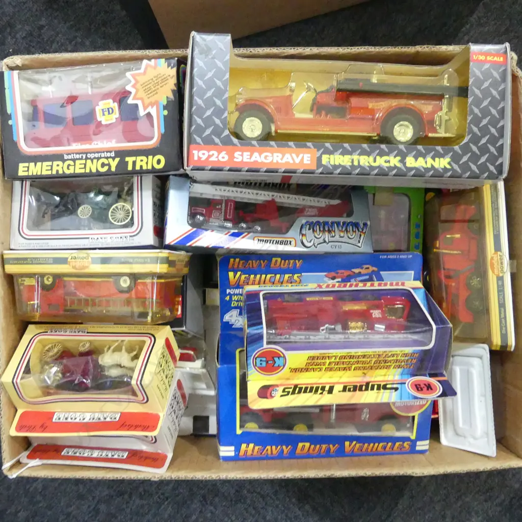 ASST. BOXED FIRE ENGINE MODEL TOYS ETC Image 1++