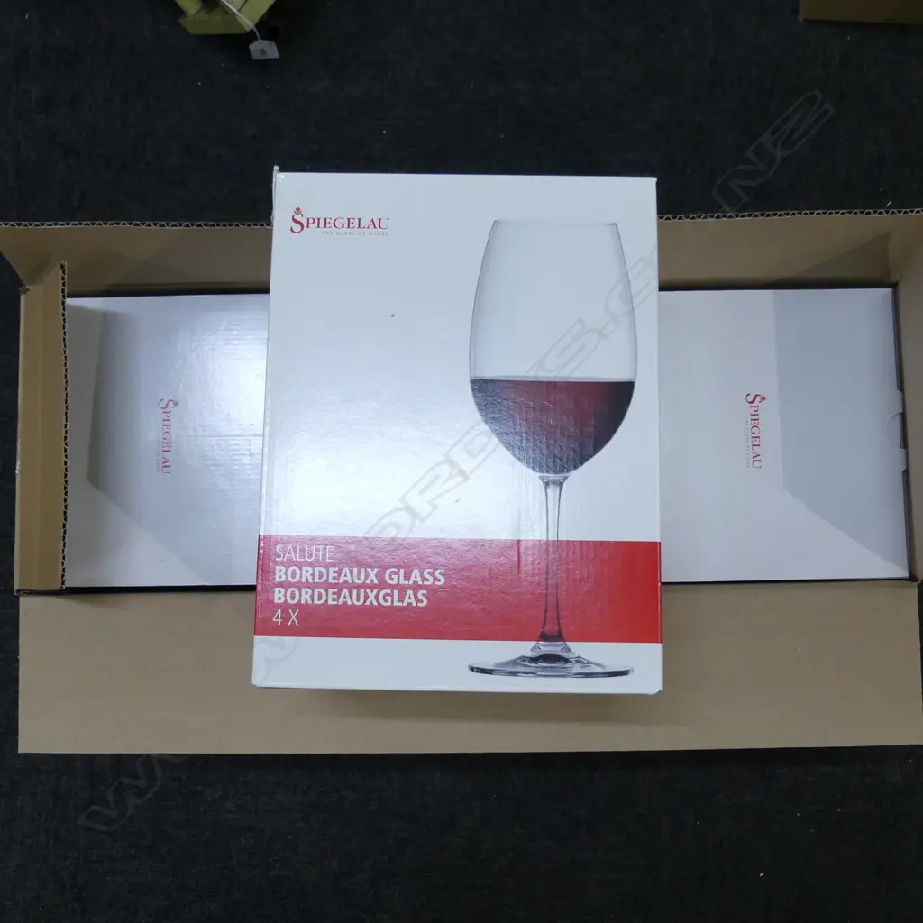 4 BOXES OF 4 SPIEGELAU BORDEAUX WINE GLASSES Image 1++