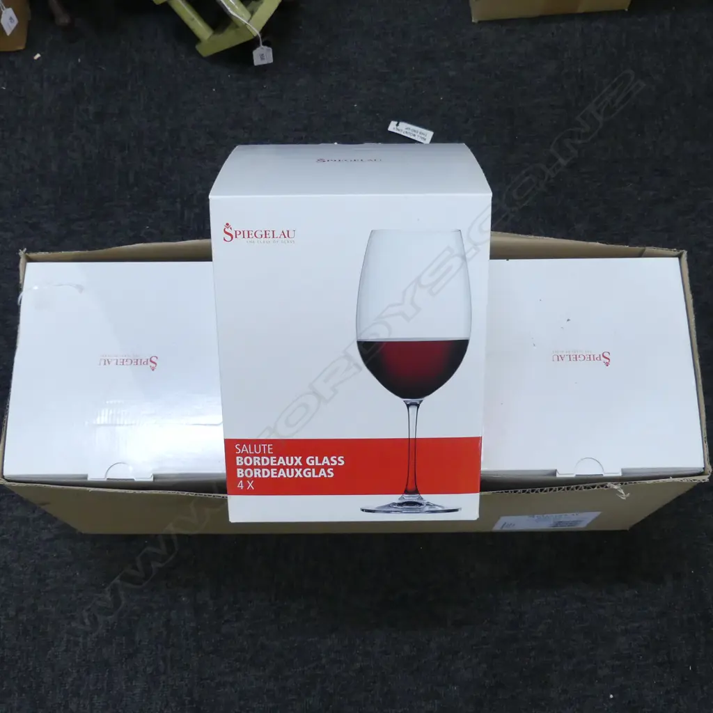 3 BOXES OF 4 SPIEGELAU BORDEAUX WINE GLASSES Image 1++