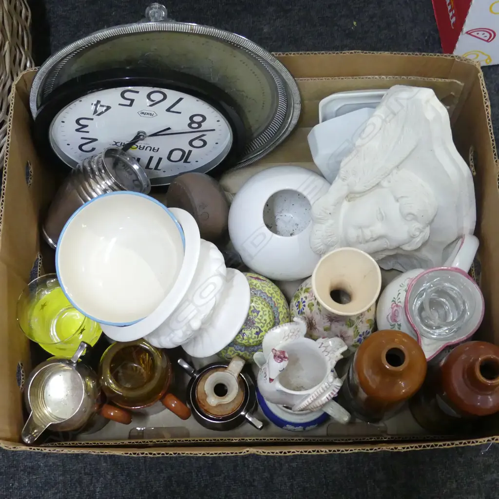 ASST. CHINA, EP, CLOCK, ETC INCL. CROWN LYNN #613 VASE Image 1++