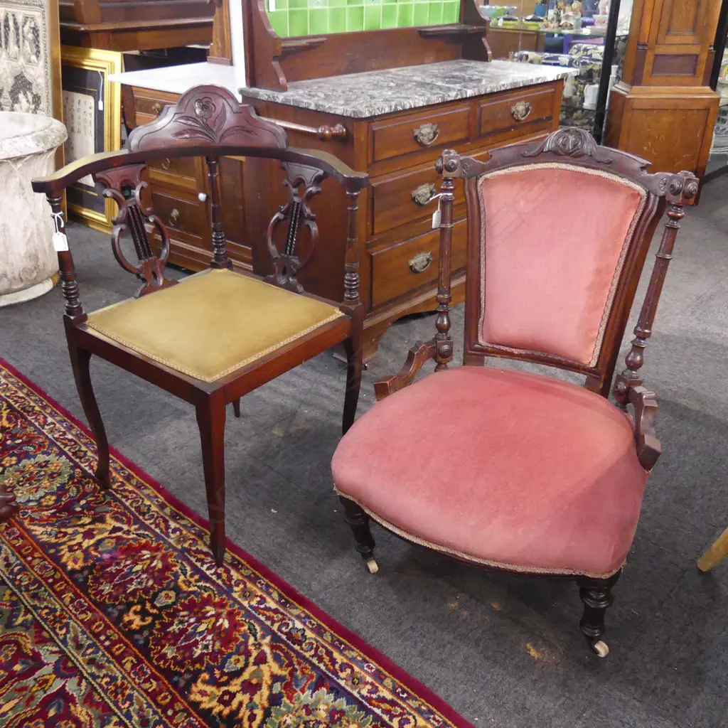 2 EARLY 20thC SIDE CHAIRS Image 1++