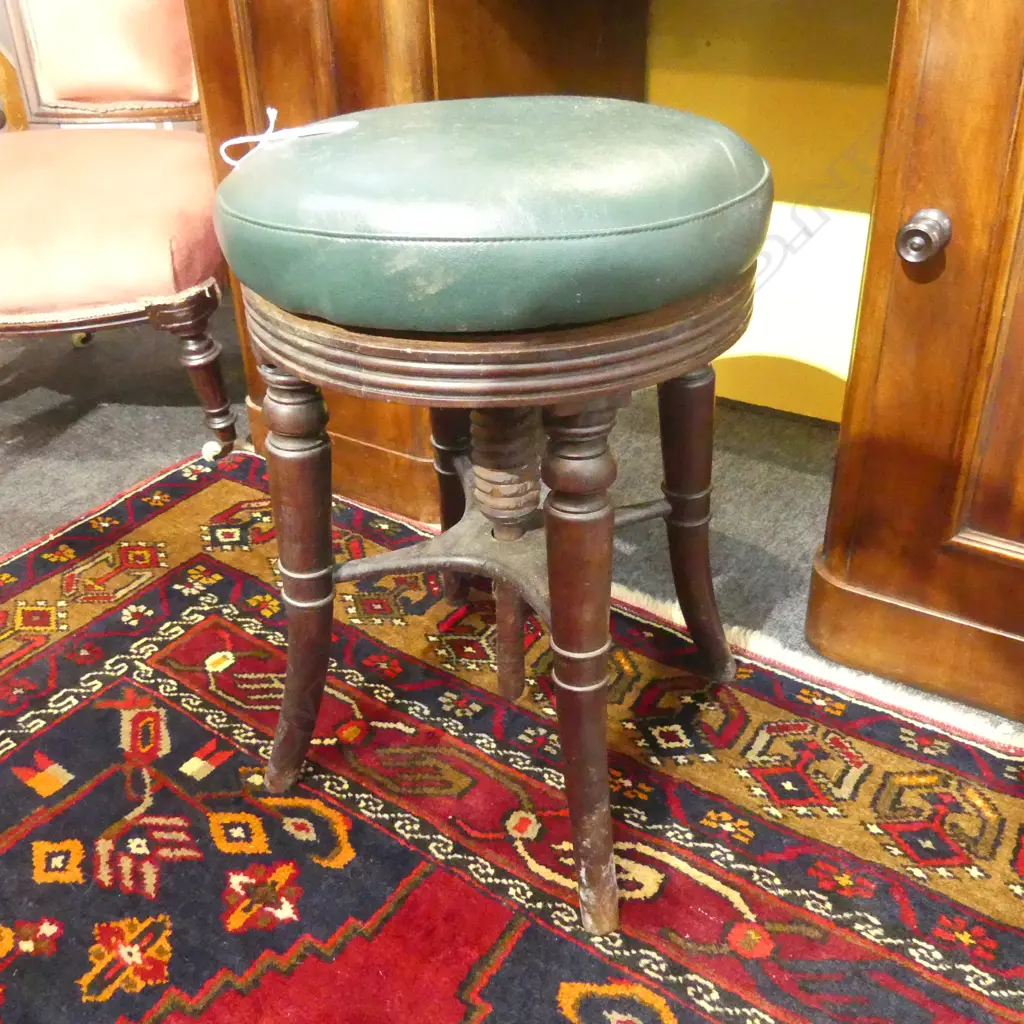 ANTIQUE PIANO STOOL H.470mm Image 1++