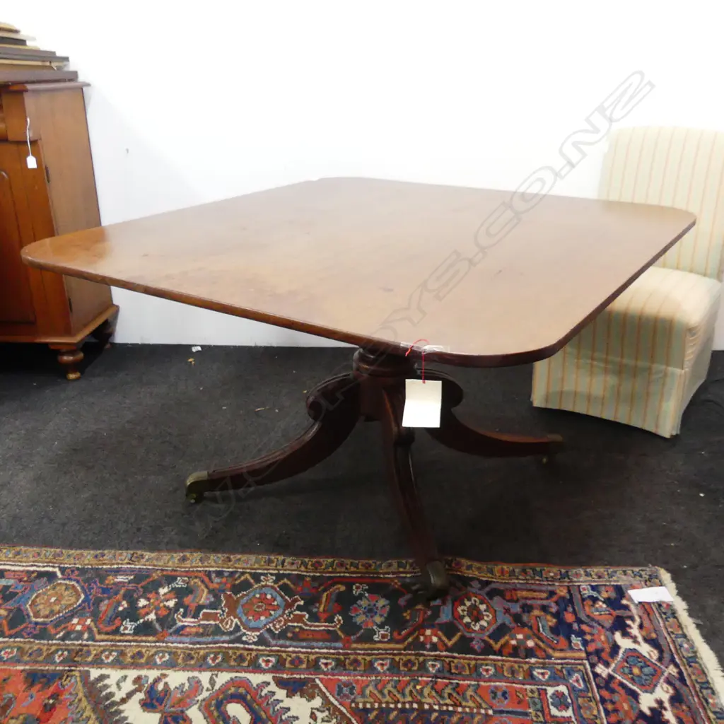 REGENCY MAHOGANY DINING TABLE C.1820 1300x1200x720mm Image 1++