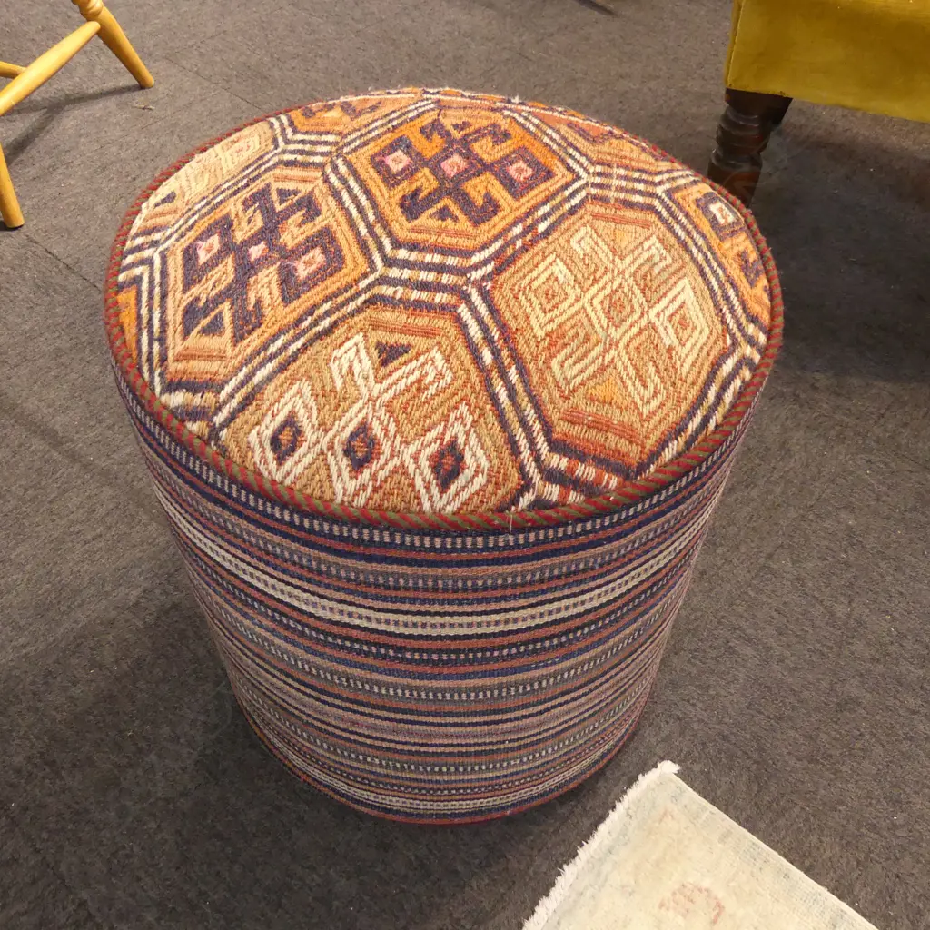 KELIM DRUM STOOL H.500mm / 470mm dia Image 1++