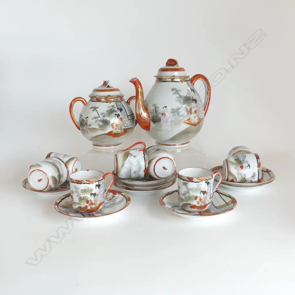 VINTAGE JAPANESE TEA SET 19PCS Image 1++
