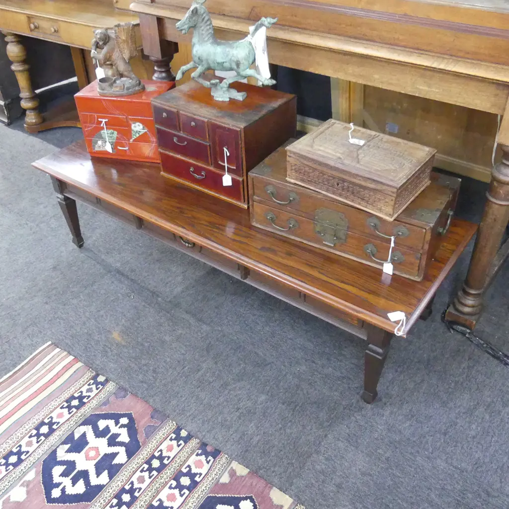 WOODEN COFFEE TABLE 1420x510x375mm  Image 1++