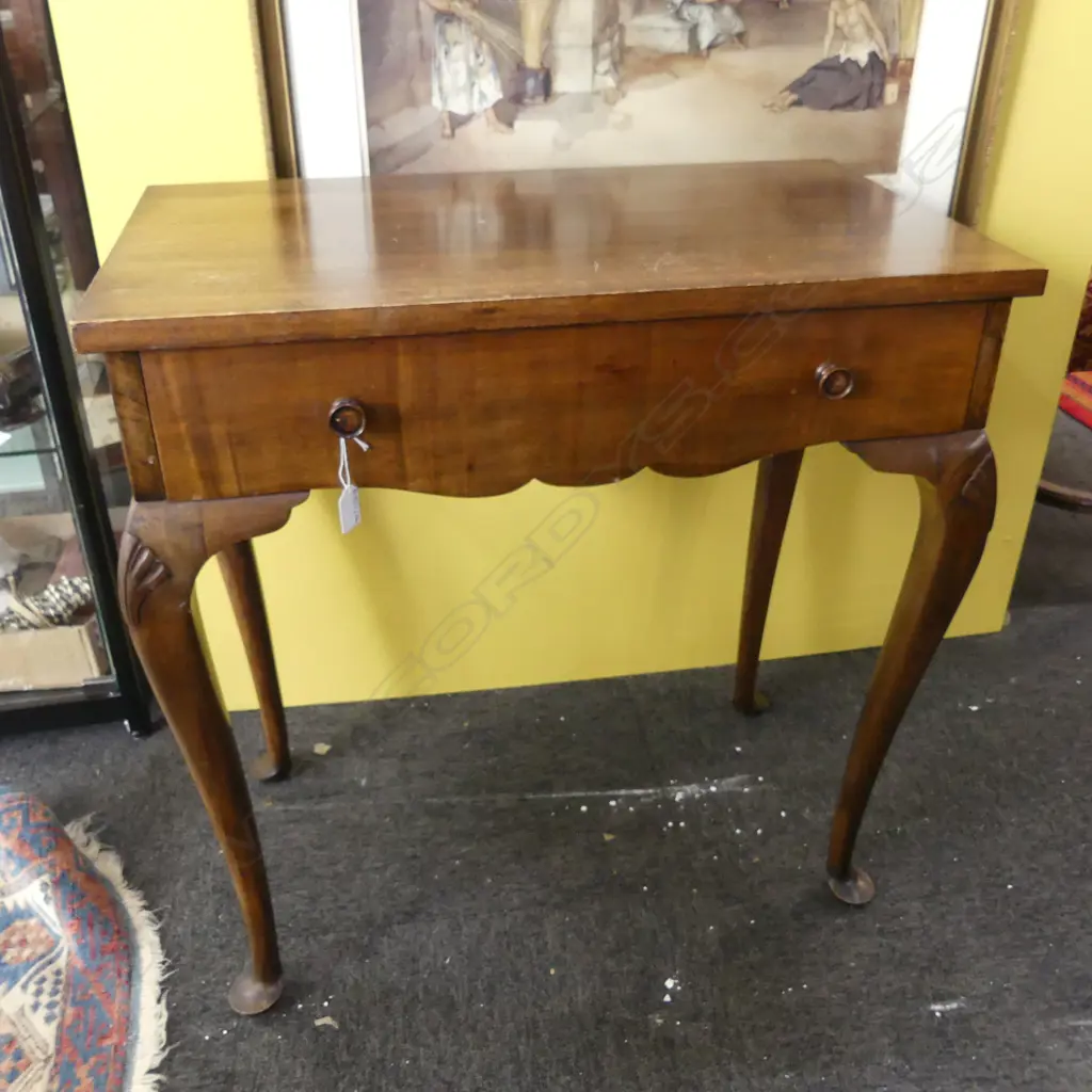 QUEEN ANNE STYLE TABLE w. DRAWER 720x420x725mm Image 1++