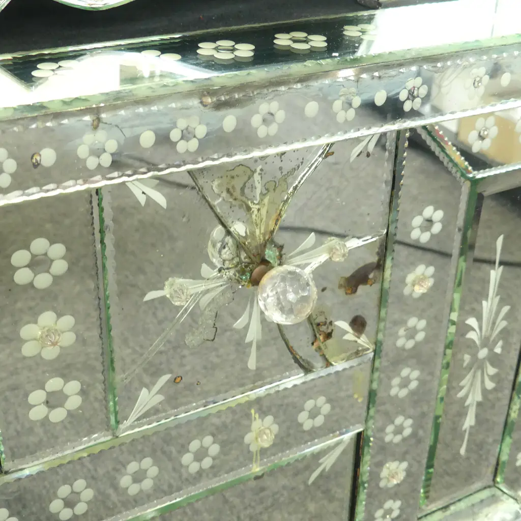 VENETIAN STYLE 2 PART GLASS CABINET - FAULTS 910x460x1970mm Image 1++