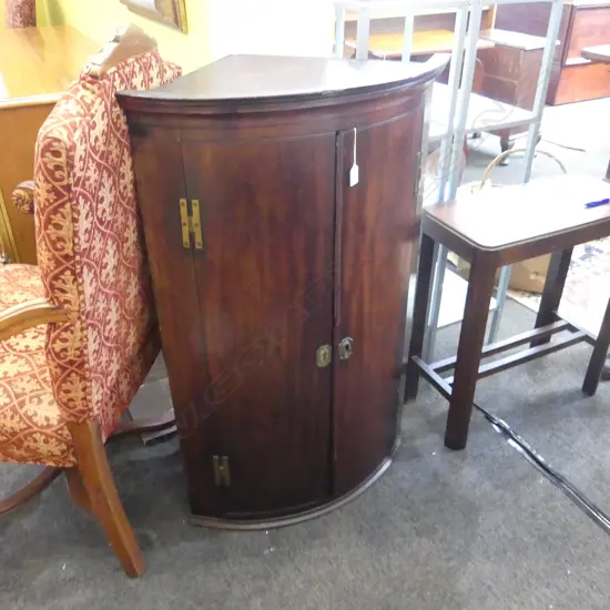 GEORGIAN MAHOGANY CORNER CUPBOARD 480x480x1040mm