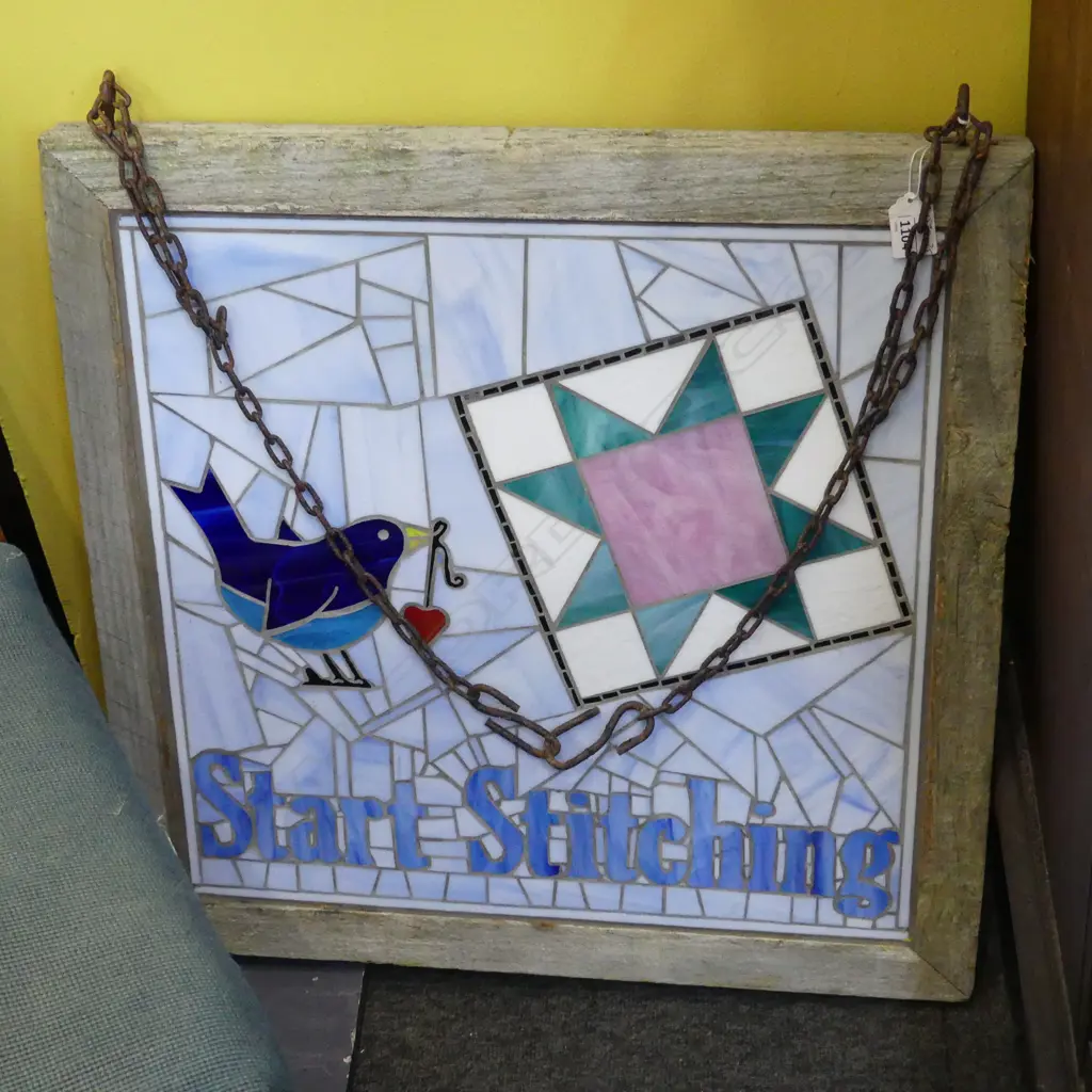 MOSAIC ARTWORK 'START STITCHING' 560x560mm Image 1++