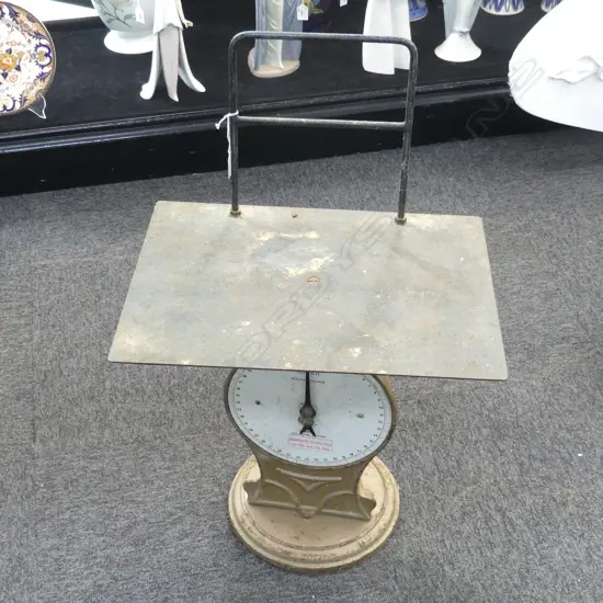 VINTAGE SALTER SPRING BALANCE SCALES H.710mm