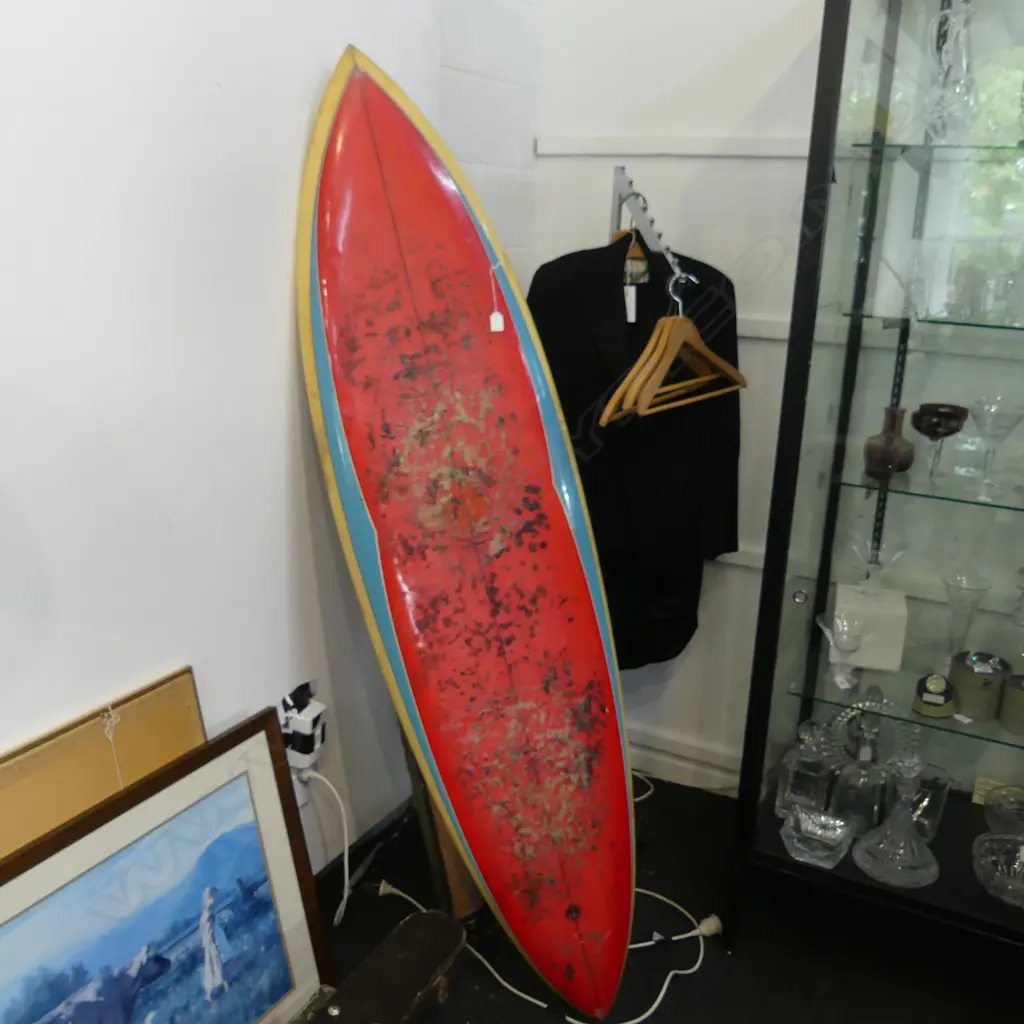 CHRIS HORNE 1970s SURFBOARD L.2000mm Image 1++