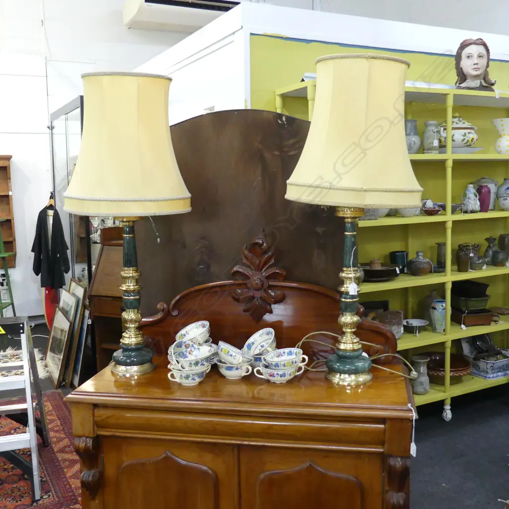 PR RETRO GREEN MARBLE LAMPS H.960mm Image 1++