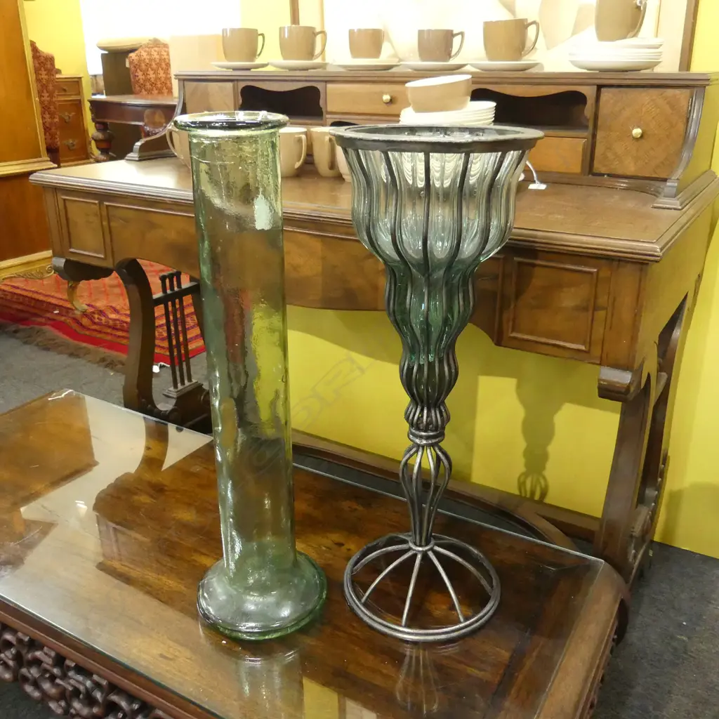 2 LG GLASS VASES H.570mm Image 1++