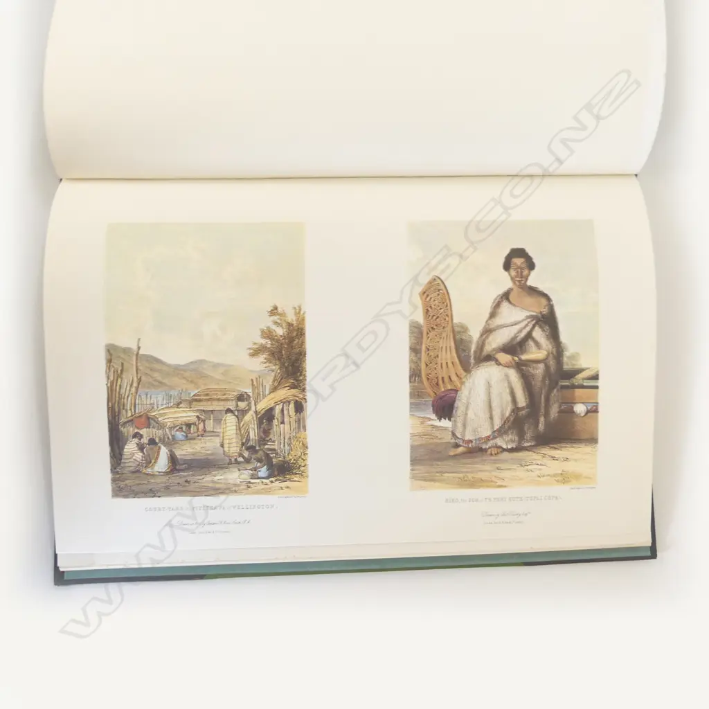 BOOK. WAKEFIELD 'ILLUSTRATIONS TO ADVENTURE IN NEW ZEALND' reprint Ed.500 copies only. Quarto leather green binding Image 1++