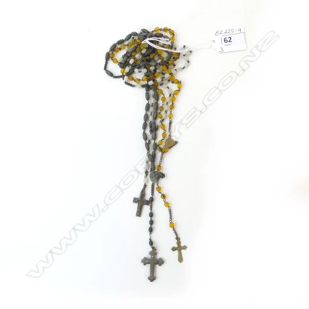 3 VINTAGE ROSARIES Image 1++